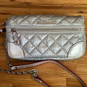 MZ Wallace wristlet crossbody bag purse used condition some wear works perfectly